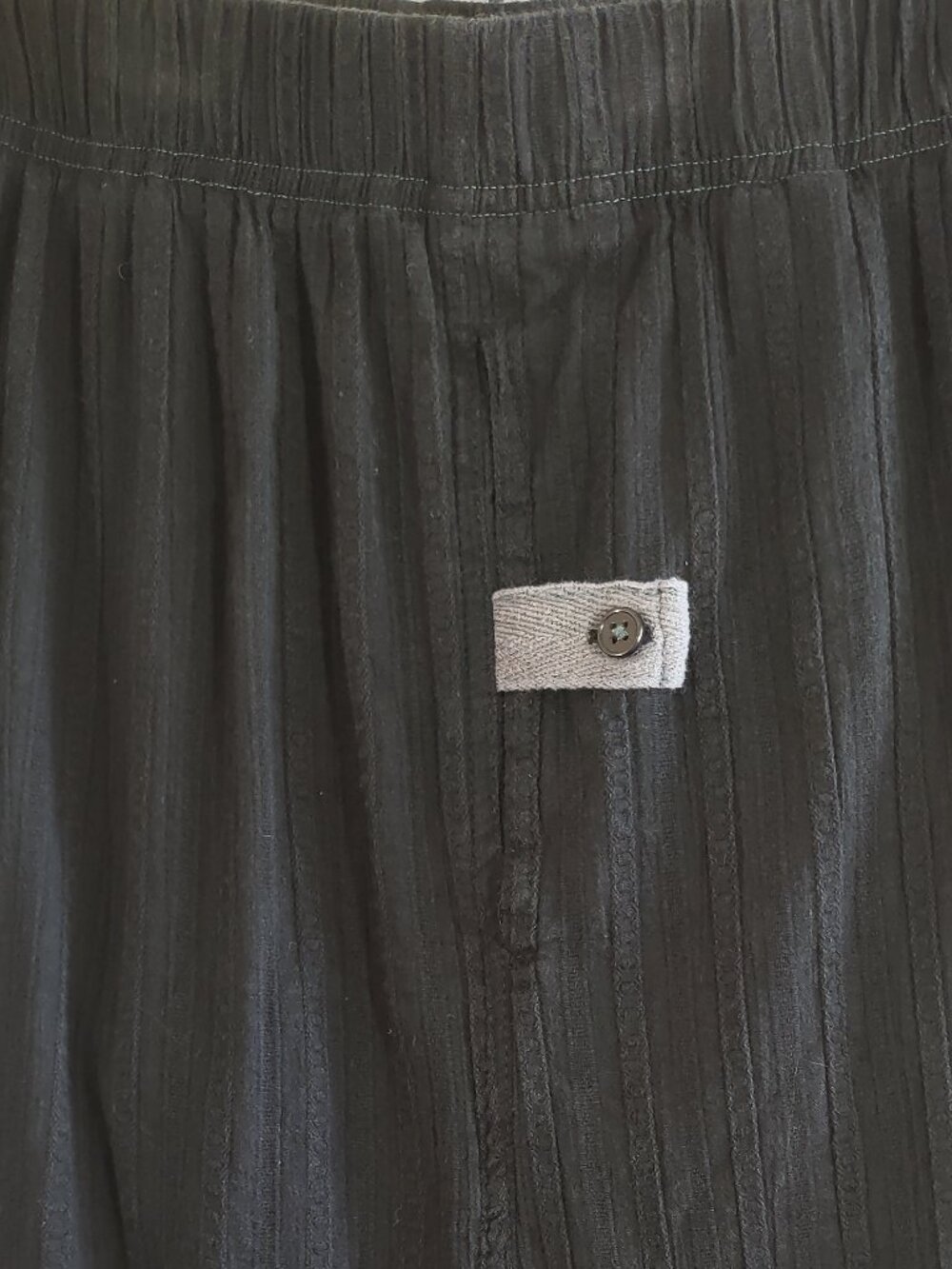 Free People Intimately Black Harem Pants Size Large Wide Leg Pleated Details - Picture 8 of 9